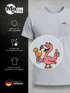 Herren T-Shirt mit Brusttasche Flamingo Print Fun-Shirt Spritz Orange Freizeitshirt Lustig Männer Moonworks®preview