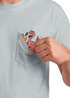 Herren T-Shirt mit Brusttasche Flamingo Print Fun-Shirt Spritz Orange Freizeitshirt Lustig Männer Moonworks®preview