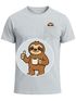 Herren T-Shirt mit Brusttasche Fun-Shirt Brustprint Faultier Kaffee Freizeitshirt lustig Moonworks®preview