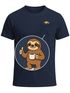 Herren T-Shirt mit Brusttasche Fun-Shirt Brustprint Faultier Kaffee Freizeitshirt lustig Moonworks®preview