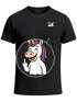 Herren T-Shirt mit Brusttasche Fun-Shirt Einhorn Freizeitshirt Männer mit witzigem Brustlogo Moonworks®preview