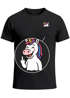 Herren T-Shirt mit Brusttasche Fun-Shirt Einhorn Freizeitshirt Männer mit witzigem Brustlogo Moonworks®preview