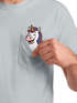 Herren T-Shirt mit Brusttasche Fun-Shirt Einhorn Freizeitshirt Männer mit witzigem Brustlogo Moonworks®preview