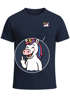 Herren T-Shirt mit Brusttasche Fun-Shirt Einhorn Freizeitshirt Männer mit witzigem Brustlogo Moonworks®preview