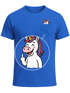 Herren T-Shirt mit Brusttasche Fun-Shirt Einhorn Freizeitshirt Männer mit witzigem Brustlogo Moonworks®preview