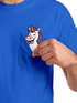 Herren T-Shirt mit Brusttasche Fun-Shirt Einhorn Freizeitshirt Männer mit witzigem Brustlogo Moonworks®preview