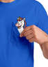 Herren T-Shirt mit Brusttasche Fun-Shirt Einhorn Freizeitshirt Männer mit witzigem Brustlogo Moonworks®preview