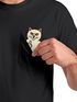 Herren T-Shirt mit Brusttasche Fun-Shirt Katze Lustig Mittelfinger Statement Moonworks®preview