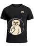 Herren T-Shirt mit Brusttasche Fun-Shirt Katze Lustig Mittelfinger Statement Moonworks®preview