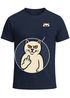 Herren T-Shirt mit Brusttasche Fun-Shirt Katze Lustig Mittelfinger Statement Moonworks®preview