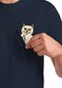 Herren T-Shirt mit Brusttasche Fun-Shirt Katze Lustig Mittelfinger Statement Moonworks®preview