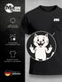 Herren T-Shirt mit Brusttasche Fun-Shirt Katzenbesitzer Mittelfinger lustige Tierprints Logoprint Moonworks®preview