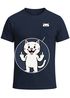 Herren T-Shirt mit Brusttasche Fun-Shirt Katzenbesitzer Mittelfinger lustige Tierprints Logoprint Moonworks®preview
