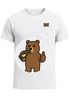 Herren T-Shirt mit Brusttasche Fun-Shirt mit Bär Brustprint Aufdruckl lustig Daumen hoch Moonworks®preview