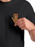 Herren T-Shirt mit Brusttasche Fun-Shirt mit Bär Brustprint Aufdruckl lustig Daumen hoch Moonworks®preview