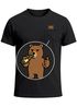 Herren T-Shirt mit Brusttasche Fun-Shirt mit Bär Brustprint Aufdruckl lustig Daumen hoch Moonworks®preview