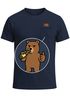 Herren T-Shirt mit Brusttasche Fun-Shirt mit Bär Brustprint Aufdruckl lustig Daumen hoch Moonworks®preview