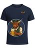 Herren T-Shirt mit Brusttasche Grantler Ochse Hirsch Maßkrug Bier Trachtenlook Ersatz Tracht für das Oktoberfest Fun-Shirt Moonworks®preview