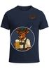 Herren T-Shirt mit Brusttasche Grantler Ochse Hirsch Maßkrug Bier Trachtenlook Ersatz Tracht für das Oktoberfest Fun-Shirt Moonworks®preview