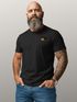 Herren T-Shirt mit Brusttasche Lausbua Lebkuchen Herz Servus Lederhosn in da Wäsch Ersatz Tracht Trachtenlook für das Oktoberfest Bier Fun-Shirt Moonworks®preview