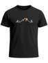 Herren T-Shirt mit Camping Print Freizeitshirt Grafik Lineart Berge Sonne Sommer Fashion Streetstyle Kurzarm Baumwolle Neverless®preview