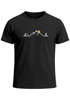Herren T-Shirt mit Camping Print Freizeitshirt Grafik Lineart Berge Sonne Sommer Fashion Streetstyle Kurzarm Baumwolle Neverless®preview