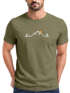 Herren T-Shirt mit Camping Print Freizeitshirt Grafik Lineart Berge Sonne Sommer Fashion Streetstyle Kurzarm Baumwolle Neverless®preview