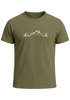 Herren T-Shirt mit Camping Print Freizeitshirt Grafik Lineart Berge Sonne Sommer Fashion Streetstyle Kurzarm Baumwolle Neverless®preview