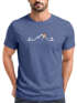 Herren T-Shirt mit Camping Print Freizeitshirt Grafik Lineart Berge Sonne Sommer Fashion Streetstyle Kurzarm Baumwolle Neverless®preview