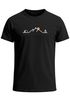 Herren T-Shirt mit Camping Print Freizeitshirt Grafik Lineart Berge Sonne Sommer Fashion Streetstyle Kurzarm Baumwolle Neverless®preview