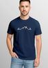 Herren T-Shirt mit Camping Print Freizeitshirt Grafik Lineart Berge Sonne Sommer Fashion Streetstyle Kurzarm Baumwolle Neverless®preview