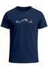 Herren T-Shirt mit Camping Print Freizeitshirt Grafik Lineart Berge Sonne Sommer Fashion Streetstyle Kurzarm Baumwolle Neverless®preview