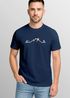 Herren T-Shirt mit Camping Print Freizeitshirt Grafik Lineart Berge Sonne Sommer Fashion Streetstyle Kurzarm Baumwolle Neverless®preview