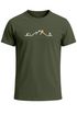 Herren T-Shirt mit Camping Print Freizeitshirt Grafik Lineart Berge Sonne Sommer Fashion Streetstyle Kurzarm Baumwolle Neverless®preview