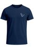 Herren T-Shirt mit Dino Print – Lustiges T-Rex Logo auf der Brust – Kurzarm Baumwollshirt mit Grafikmotiv Neverless®preview