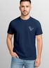 Herren T-Shirt mit Dino Print – Lustiges T-Rex Logo auf der Brust – Kurzarm Baumwollshirt mit Grafikmotiv Neverless®preview