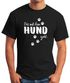 Herren T-Shirt mit Hundemotiv Der mit dem Hund geht Pfoten Pfotenabdrücke Shirt Hundesprüche Moonworks®preview