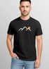Herren T-Shirt mit minimalistischem Bergmotiv Outdoor Natur Grafikshirt Kurzarm Baumwolle Sommer Fashion Streetstyle Neverless®preview