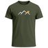Herren T-Shirt mit minimalistischem Bergmotiv Outdoor Natur Grafikshirt Kurzarm Baumwolle Sommer Fashion Streetstyle Neverless®preview