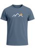 Herren T-Shirt mit minimalistischem Bergmotiv Outdoor Natur Grafikshirt Kurzarm Baumwolle Sommer Fashion Streetstyle Neverless®preview