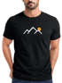 Herren T-Shirt mit minimalistischem Bergmotiv Outdoor Natur Grafikshirt Kurzarm Baumwolle Sommer Fashion Streetstyle Neverless®preview