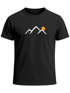 Herren T-Shirt mit minimalistischem Bergmotiv Outdoor Natur Grafikshirt Kurzarm Baumwolle Sommer Fashion Streetstyle Neverless®preview