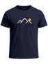 Herren T-Shirt mit minimalistischem Bergmotiv Outdoor Natur Grafikshirt Kurzarm Baumwolle Sommer Fashion Streetstyle Neverless®preview