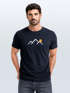 Herren T-Shirt mit minimalistischem Bergmotiv Outdoor Natur Grafikshirt Kurzarm Baumwolle Sommer Fashion Streetstyle Neverless®preview