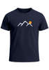 Herren T-Shirt mit minimalistischem Bergmotiv Outdoor Natur Grafikshirt Kurzarm Baumwolle Sommer Fashion Streetstyle Neverless®preview
