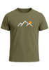 Herren T-Shirt mit minimalistischem Bergmotiv Outdoor Natur Grafikshirt Kurzarm Baumwolle Sommer Fashion Streetstyle Neverless®preview