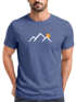 Herren T-Shirt mit minimalistischem Bergmotiv Outdoor Natur Grafikshirt Kurzarm Baumwolle Sommer Fashion Streetstyle Neverless®preview