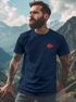 Herren T-Shirt mit Norwegen Flagge Kurzarm Shirt mit Brustlogo Skandinavisches Design Shirt für Alltag und Reise Neverless® preview