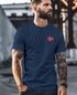 Herren T-Shirt mit Norwegen Flagge Kurzarm Shirt mit Brustlogo Skandinavisches Design Shirt für Alltag und Reise Neverless® preview