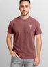 Herren T-Shirt mit Palmen Logo – Vintage Waschoptik Kurzarmshirt aus Baumwolle – Used Look mit Brustprint – Sommer Streetwear Neverless®preview
